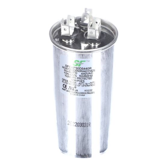 Picture of Trane Capacitor; 30+5Mfd 440V Round Run Capacitor Part# SFCAP30D5440R