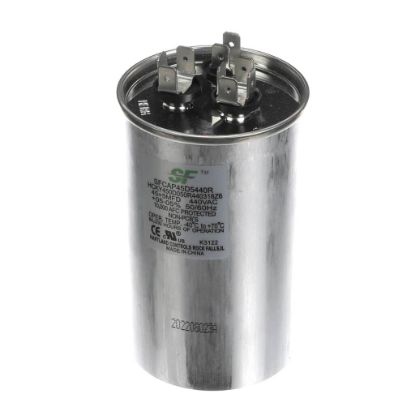 Picture of Trane 45+5Mfd 370/440V Rnd Run Cap. Part# SFCAP45D5440R