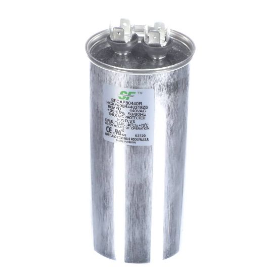 Picture of Trane Capacitor; 80Mfd 370/440V Round Run Capacitor Part# SFCAP80440R