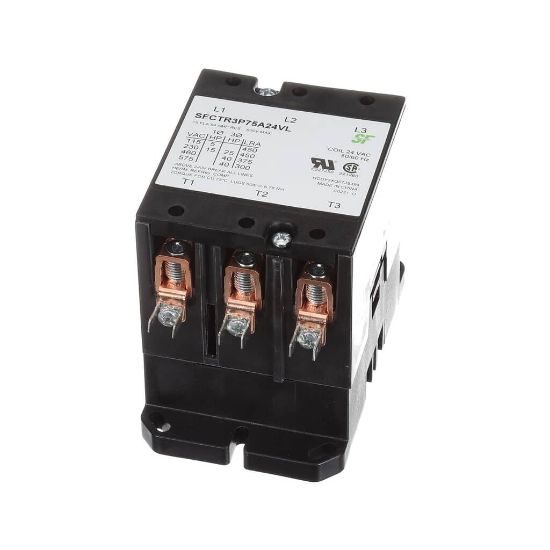Picture of Trane Contactor; 3P 75A 24Vac / Lugs Part# SFCTR3P75A24VL