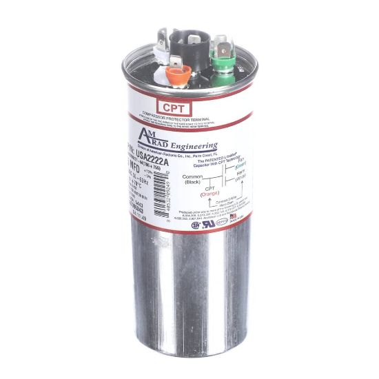 Picture of Trane Capacitor; 70/7.5Mfd 370/440V Rd Usa Made Part# USA2222A
