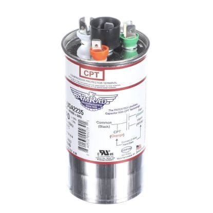 Picture of Trane Capacitor; 40/5Mfd 370/440V Rnd Usa Made Part# USA2235