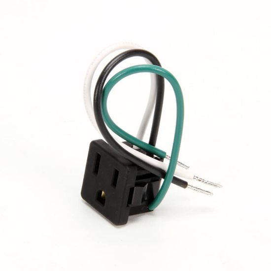 Picture of TRUE Receptacle, 3 Way Black #643-01374-101 15 Amp Part# 801229
