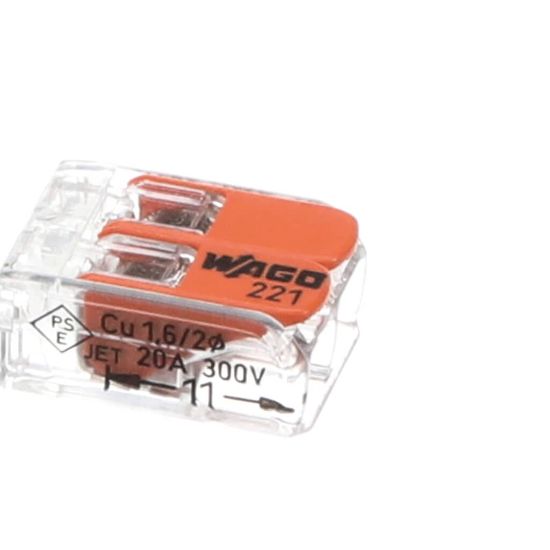 Picture of Vollrath Connector, 2 Wire Wago 221-412 Part# 4350810-1