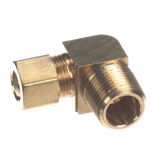 Picture of Wells Elbow 3/8Mptx3/8cc Brass Part# 2K-2675