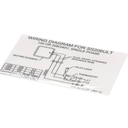 Picture of Wells Dia Wir Ss206ult 120 208/ Part# 2M-46228