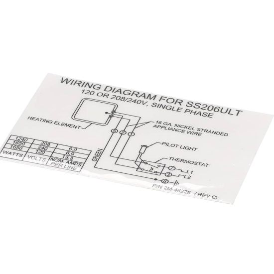 Picture of Wells Dia Wir Ss206ult 120 208/ Part# 2M-46228