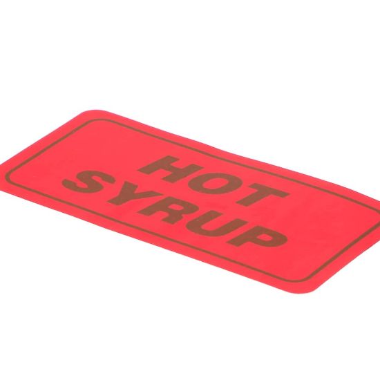 Picture of Curtis Label, Hot Syrup Part# WC-3860