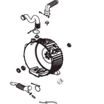 Picture of LG Outer Tub Assembly Part# AJQ74174201
