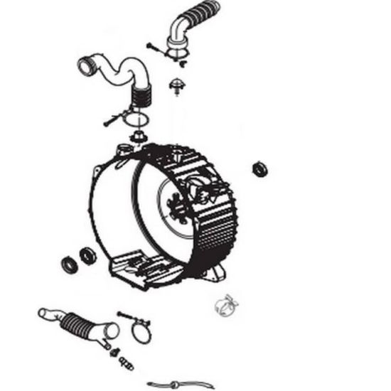 Picture of LG Outer Tub Assembly Part# AJQ74174201